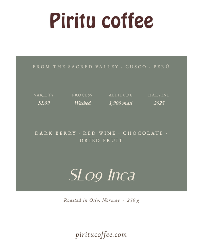 SL09 Inca Microlot - Cusco, Peru (250g, 89+ SCA)