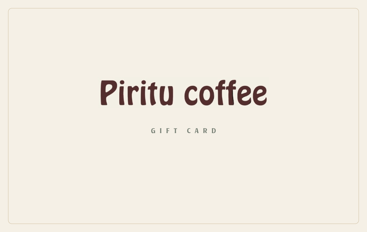 The Piritu Gift Card